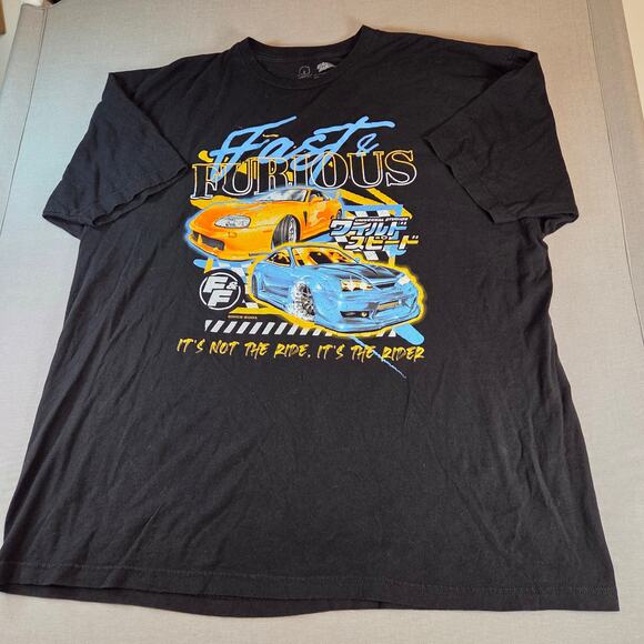Fast & Furious Movie Cars Tee 3XL Black Universal Studios Racing Graphic - Picture 1 of 8